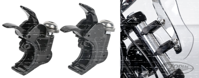 39mm Fork Clamps Black for 1/4 Fairing (DE)
