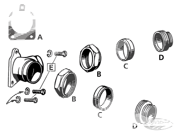 COLONY carb mount kit, parkerized (DE)