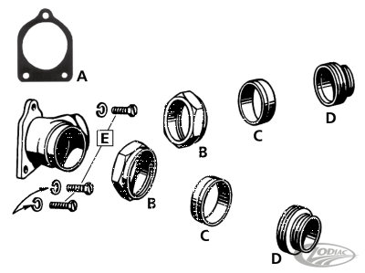 COLONY carb mount kit, parkerized (DE)