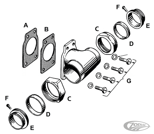 COLONY carb mount kit, parkerized (DE)