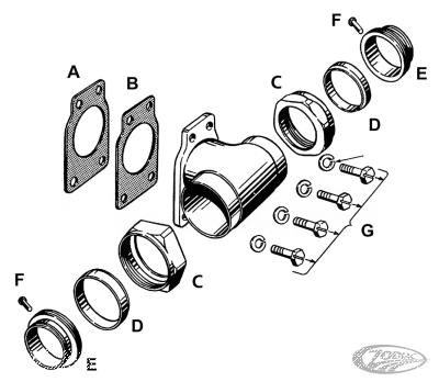 COLONY carb mount kit, parkerized (DE)