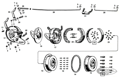 Improved rear brake shaft 45CI35-52 (DE)