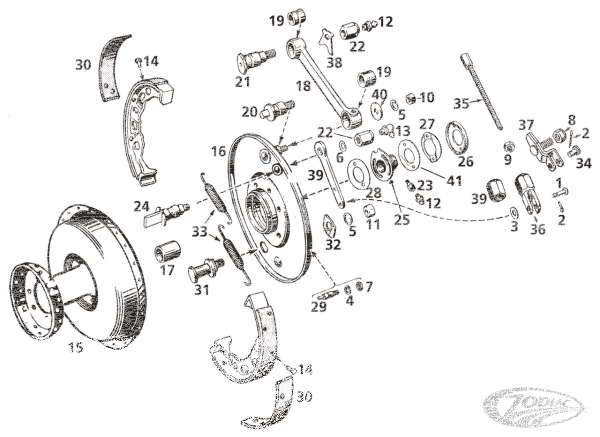 Stud set stabilizer cover w/nut front br (DE)