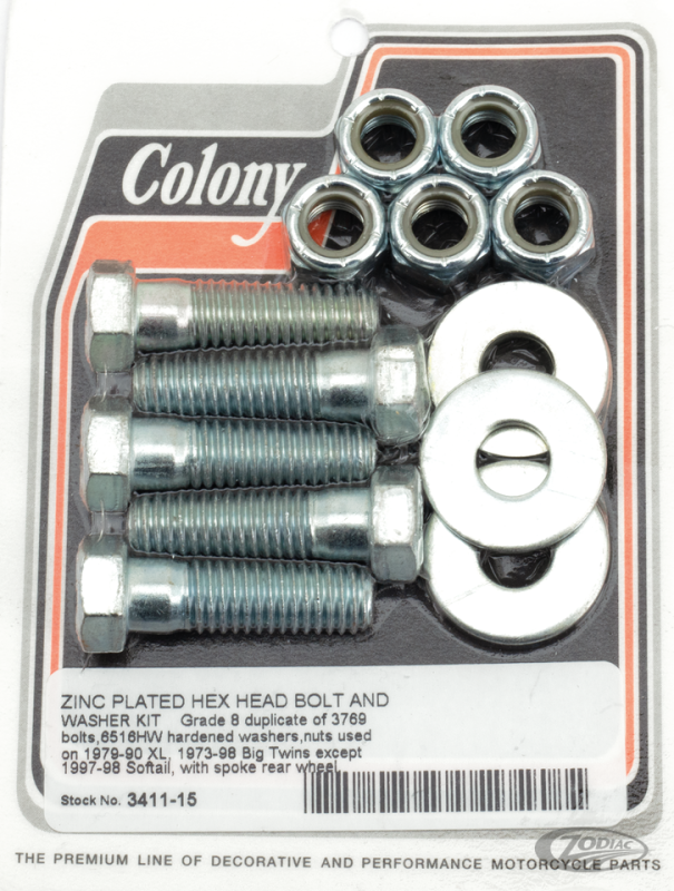 Rear Sprocket Bolt Kit spoke Zinc XL79-9 (DE)