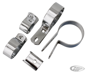 Exhaust clamps Blk Knuckle 1941-47 5Pce