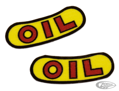 Pair sticker "OIL" for military oil cap (DE)