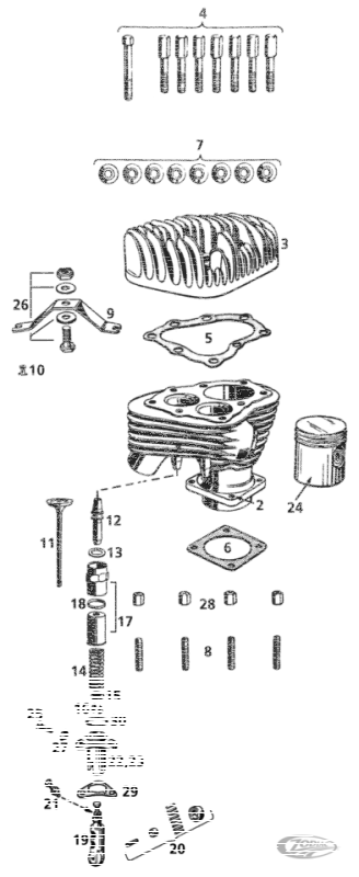 bracket cylinderhead,WL Parkerized (DE)