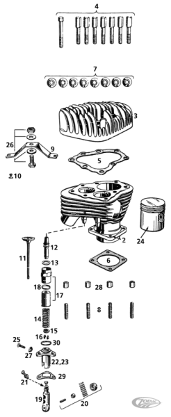 bracket cylinderhead,WL Parkerized (DE)