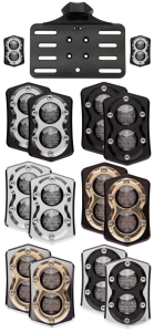 Vitys Taillight/licenseplte kit chr/brs