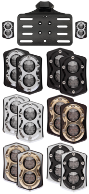 Vitys Taillight/licenseplte kit chr/blk