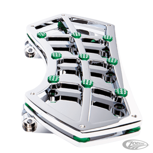 DIAMOND FR FLRBRD CHR W/ GEMS GREEN