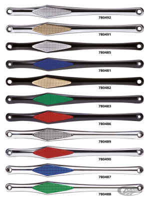 DIAMOND SHIFT ROD CHR W/ RED DIAMOND