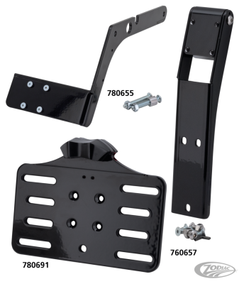 Blk license backing plate w/light (DE)