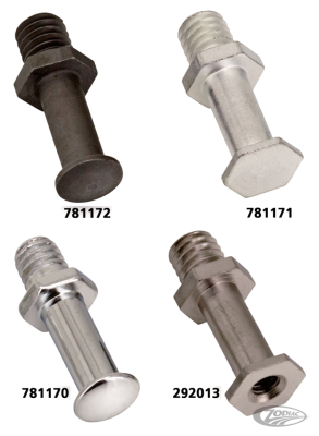 Kicker spring stud, white plated (DE)