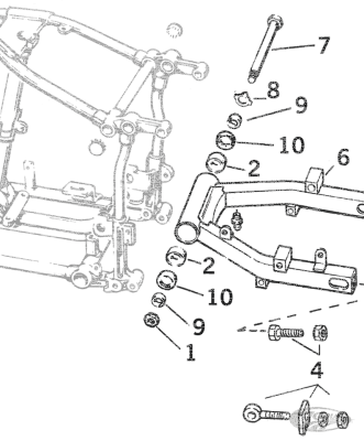Round swingarm BT58-72 (73-84) (DE)
