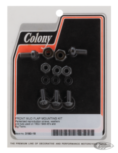 Front mud flap mounting kit parkerized