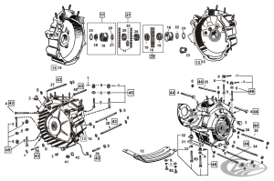 Lower engine mount kit, chrome, BT37-47 (DE)