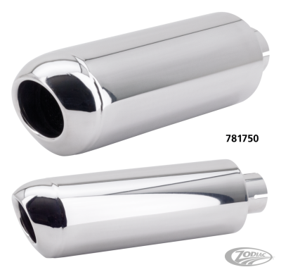 Oval muffler Stainless steel 2" I.D. (DE)