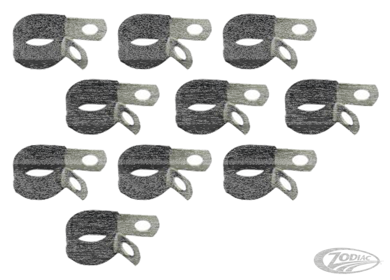 10Pck Vinyl coated cable clamps 3/8" (DE)