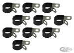 10Pck Vinyl coated cable clamps 3/8"