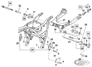 2Pck Bushing ring swingarm bearing (DE)