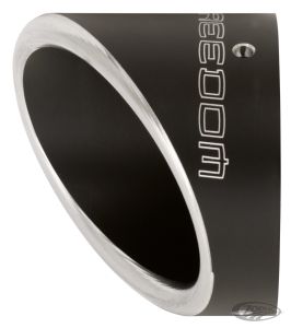 TURNOUT END CAP 4.5" SCULPTED BLACK