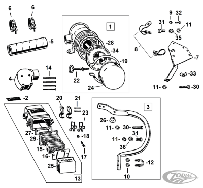 Plate square aircleaner mount WLA/WLC