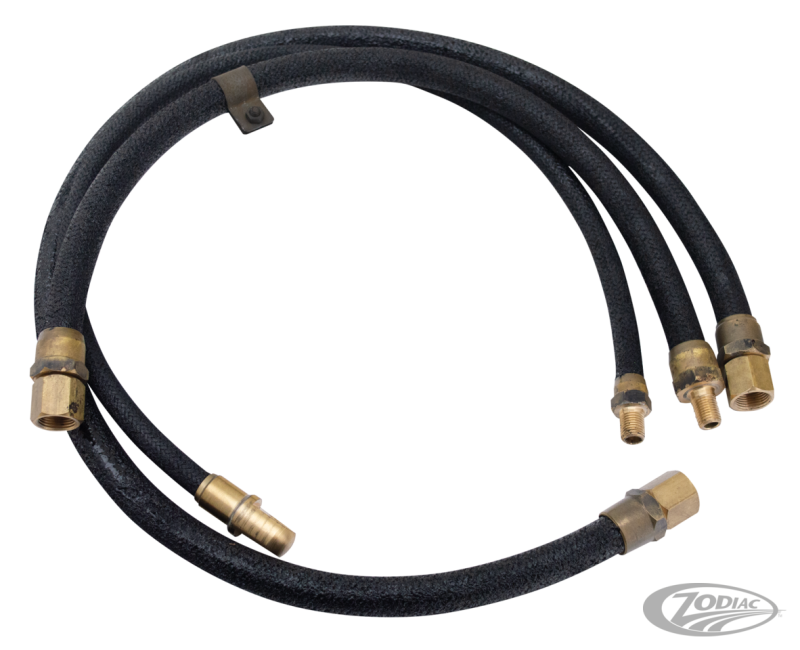 Oil lines flexible WLC black set of 3 (DE)