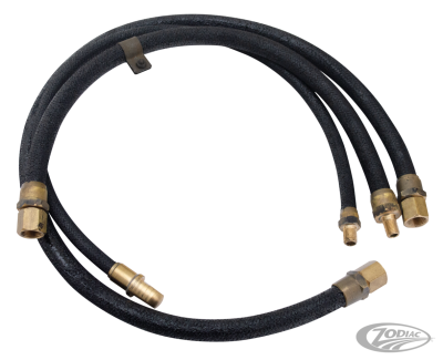 Oil lines flexible WLC black set of 3 (DE)