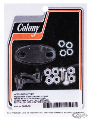 Horn mounting set 1946-48 black