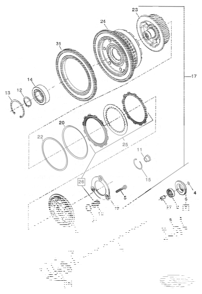 5Pck Internal clutch retaining ring (DE)