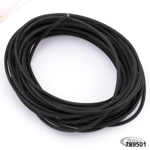 Cloth covered wire pure black 25ft (DE)