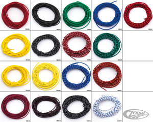 Cloth covered wire black/white 25ft (DE)