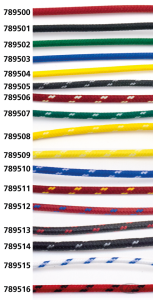 Cloth covered wire red/white 25ft (DE)