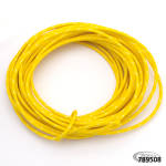 Cloth covered wire yellow/white 25ft