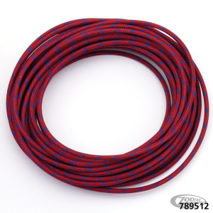Cloth covered wire red/blue 25ft (DE)