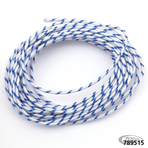 Cloth covered wire white/blue 25ft (DE)