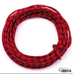 Cloth covered wire red/black 25ft