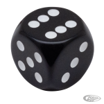Dice shifter knob black w/ white dots
