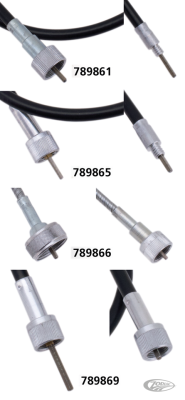 Metal speedo cable assy L= 36" 5/8-18nut (DE)