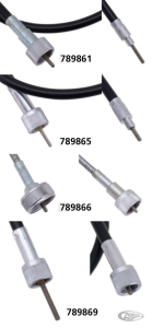 Black Tacho cable L=33" XL74-80 12mm nut (DE)