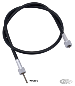Black Tacho cable L=33" XL74-80 12mm nut (DE)
