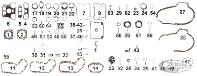 5pck Throttle body-manifold seal Buell (DE)