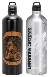 LOWBROW CUSTOMS KRAFTSTOFFRESERVEFLASCHEN UND -HALTER