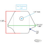 Weld-On Wing Tabs 4Pck