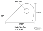Universal Brake Stay Tab 3/16" Thick