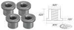 Flanged Bungs 1/8" NPT Thread 4Pck