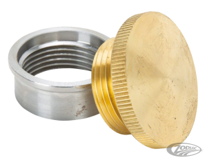 Knurled Brass Gas/Oil Cap Kit Unvented (DE)