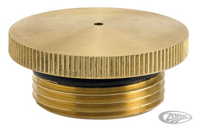 Knurled Brass Gas Cap Vented