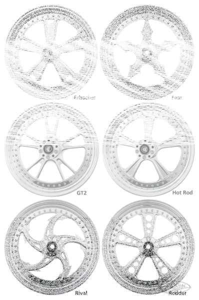 White Pricecode Ricks V-Rod wheels (DE)